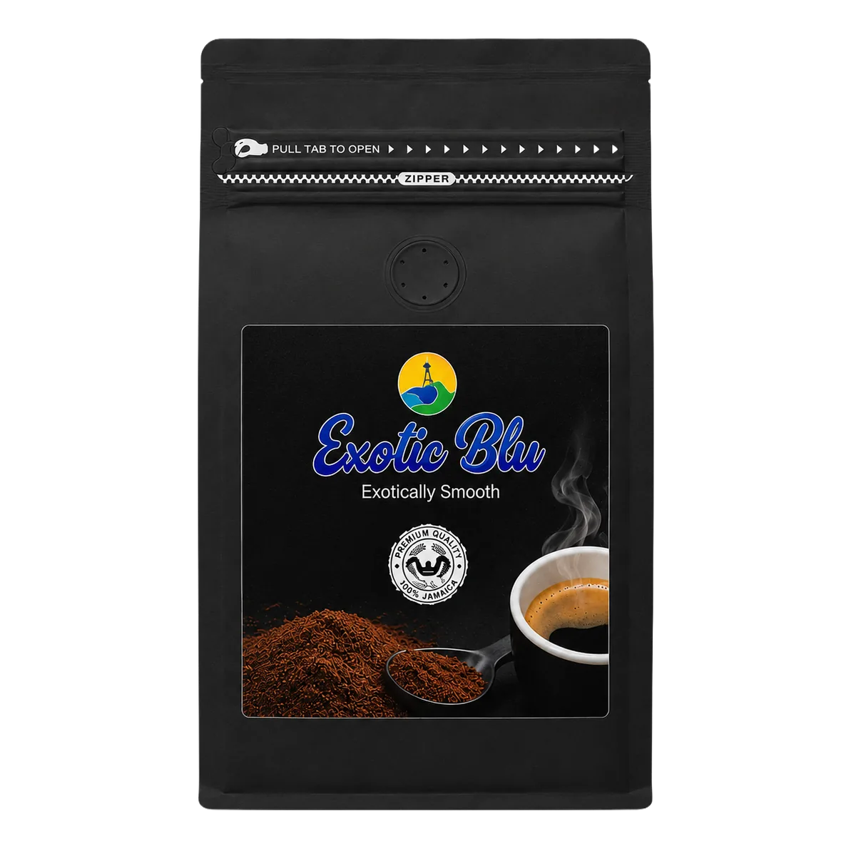 ExoticBlu Blue Mountain Ground pouch - front view